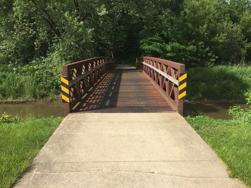 Foot bridge over Clear Creek between Ashton Cross Country Course, to the Clear Creek natural surface trail.