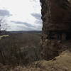 Slabtown cave overlooking Big Piney River.