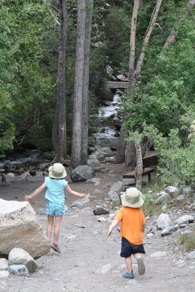 Heading down to the creek.