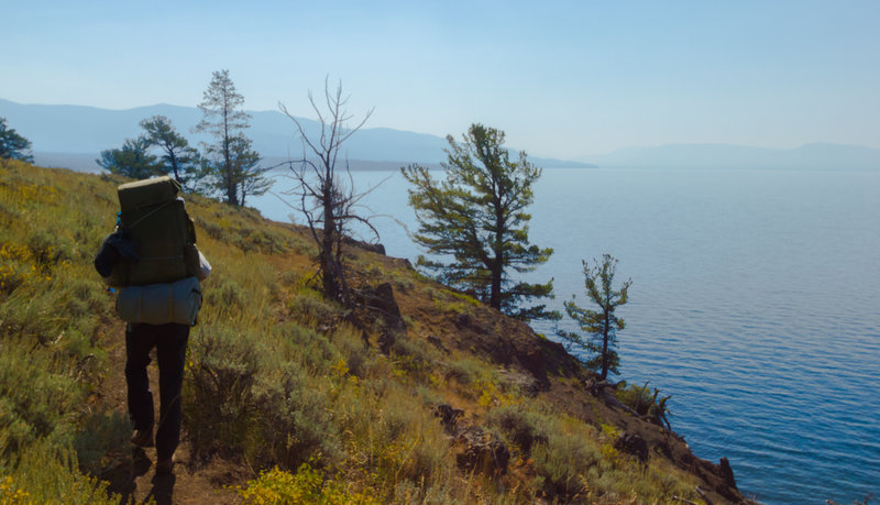 Traveling along Yellowstone Lake. with permission from Hobbes7714 Photo Credit: Andrew Wahr  Link: https://twitter.com/WahrAndrew