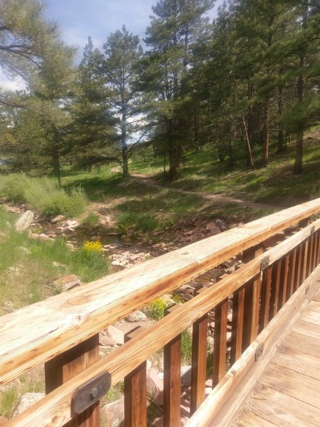 Crossing the bridge to start the Lichen Loop.