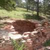 Beehive-shaped lime kiln.