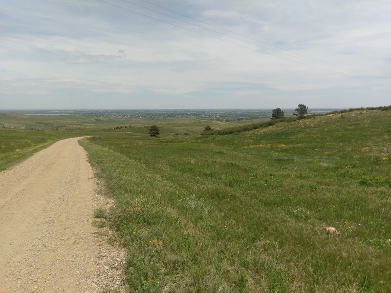 Looking across into the town of Berthoud.