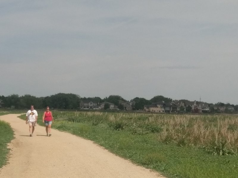 Enjoying a stroll around McIntosh Lake.