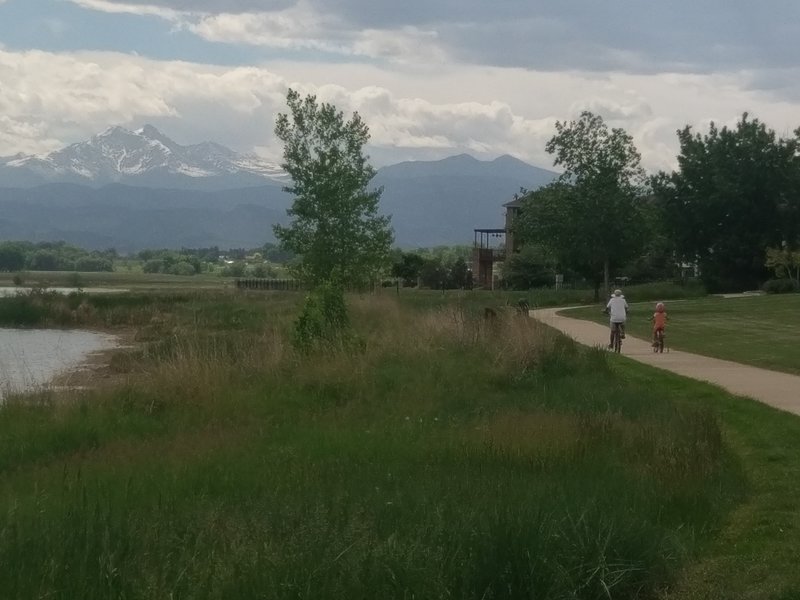 The paved portion of the multi-use path around McIntosh Lake.