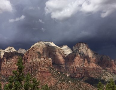 Watchman's Trail view from the top, Zion National Park.