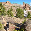 Trail between Bison and McCurdy Peaks.