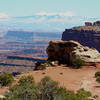 Shafer Canyon Overlook and the La Sal Mountains.