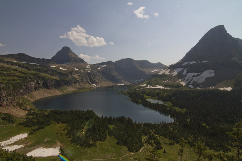 Hidden Lake from the trail past the overlook.