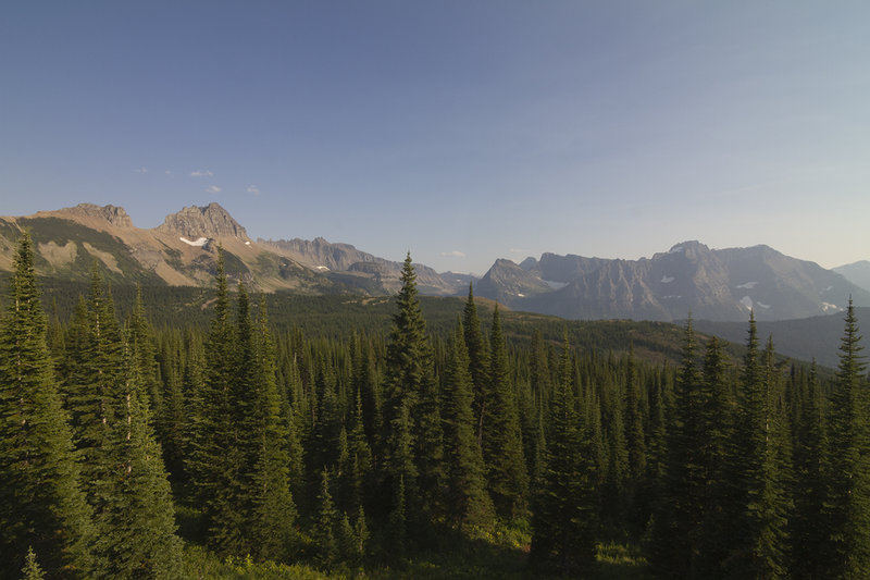 View from The Loop Trail below Granite Park Chalet.