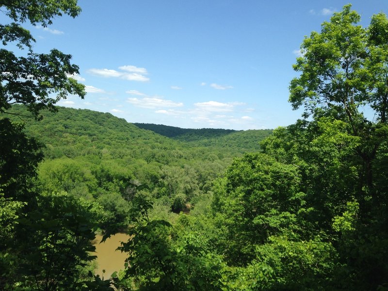 Photo taken from the observation deck on the Turnhole Bend Trail in May 2016.