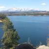 Typical view of Pike's Peak from the east side of the reservoir.