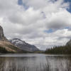 View of Lake Josephine from raised walk at head of lake.