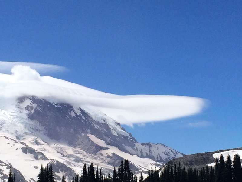 Lenticular cloud near Mt. Rainier.