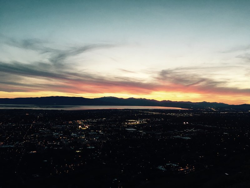 Beautiful sunset from the top of the 'Y'