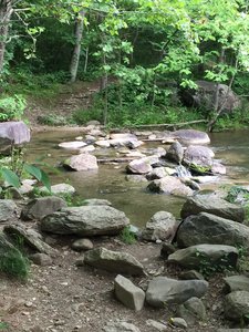 Coming up on the rocky creek crossing.