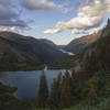 View down onto Atsina Lake and down through the Mokowanis River drainage.