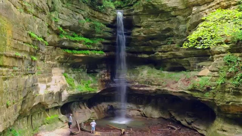 Waterfall at the end of St. Louis Canyon.