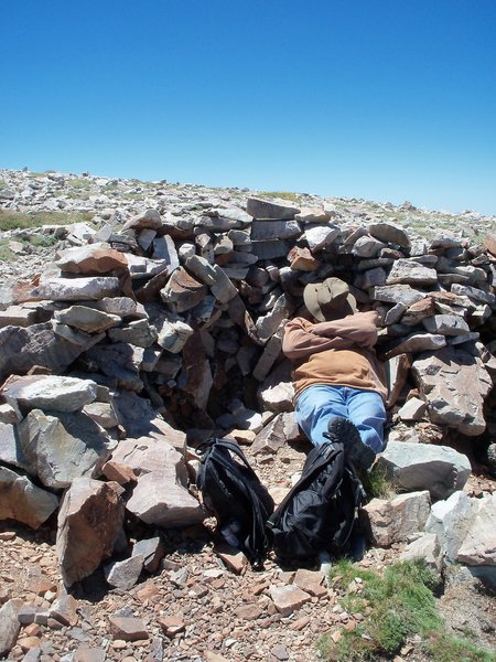 Use the wind breaks along the ridge to catch a break at altitude.