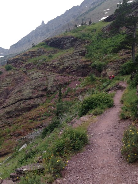 Climbing up the gradual walls of the Grinnell Glacier Trail.