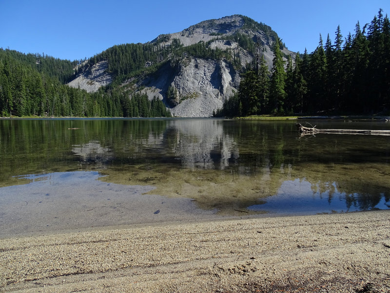 Indigo Lake with Sawtooth Mountain in the background.