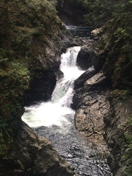 View of upper Twin Falls from the bridge.