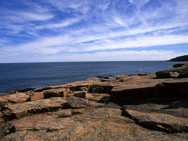 Looking out from the rocks below Otter Cliff. with permission from CarmelH