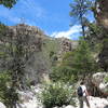 Hiking the wash following the cairns.