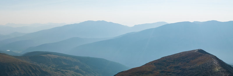 View of the ridge-line after descending from the summit.