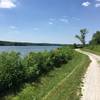 Trail along the shore of Lake MacBride.