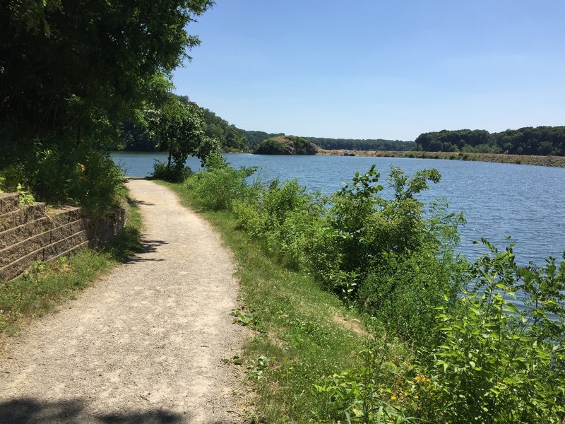 Southwest end of Lake MacBride from the Beach to Dam Trail.