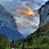 Twilight clouds on Lauterbrunnental. with permission from wx https://www.hikingproject.com/user/7127754