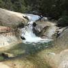 Freezing water flowing down the slides at Angel Falls.