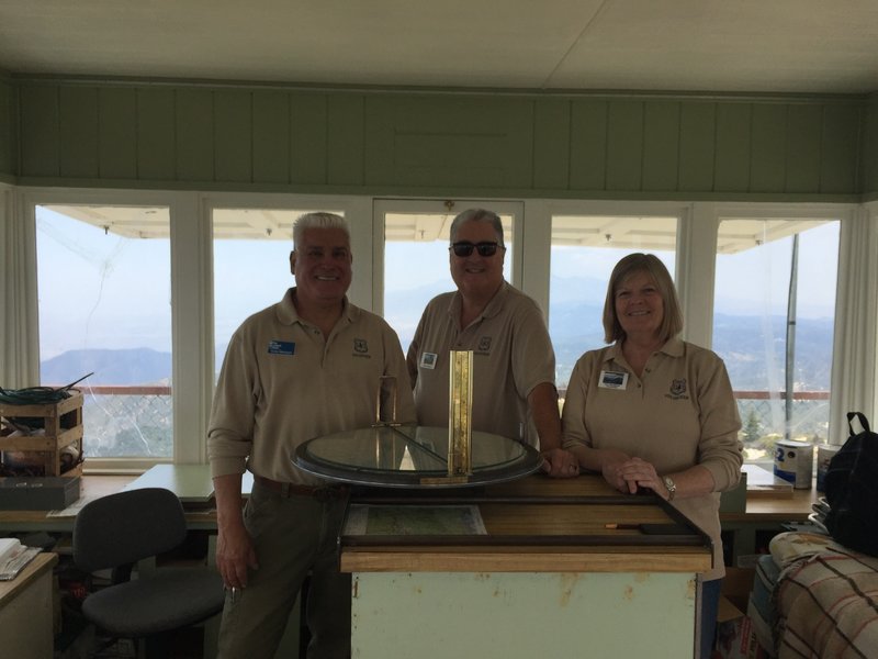 The friendly volunteers at Keller Peak Fire Lookout.