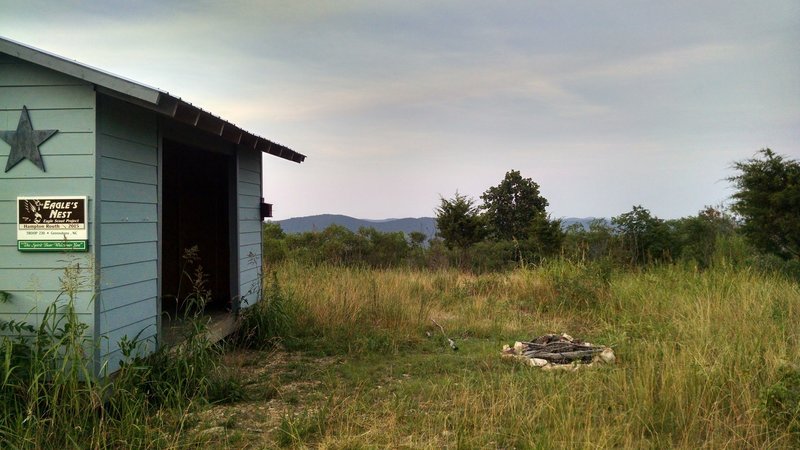 Eagle's Nest Shelter on the top of Little Long Mountain during summer.