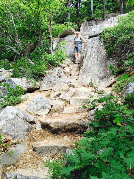 Coming down the Acadia Mountain Trail.