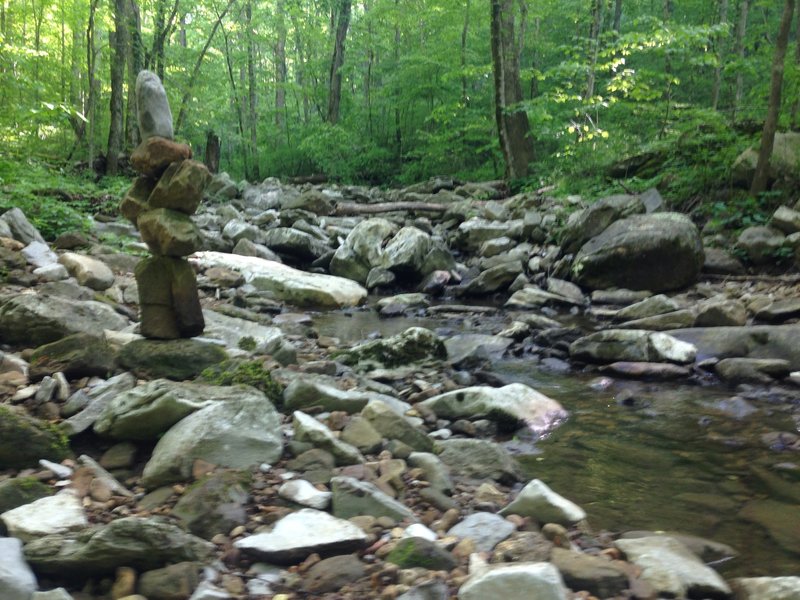 Creek crossing at the bottom of Natural Well Trail.