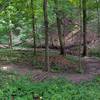 Switchback near the bottom of Hawk Ravine.