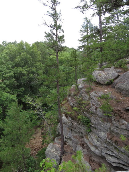 Bluff overlooking Pickle Creek and campground.