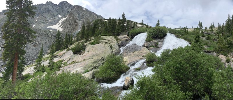 Waterfall at the top of the trail.