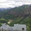 Looking out over the Bridal Veil Power Station and the bottom of Black Bear Pass.