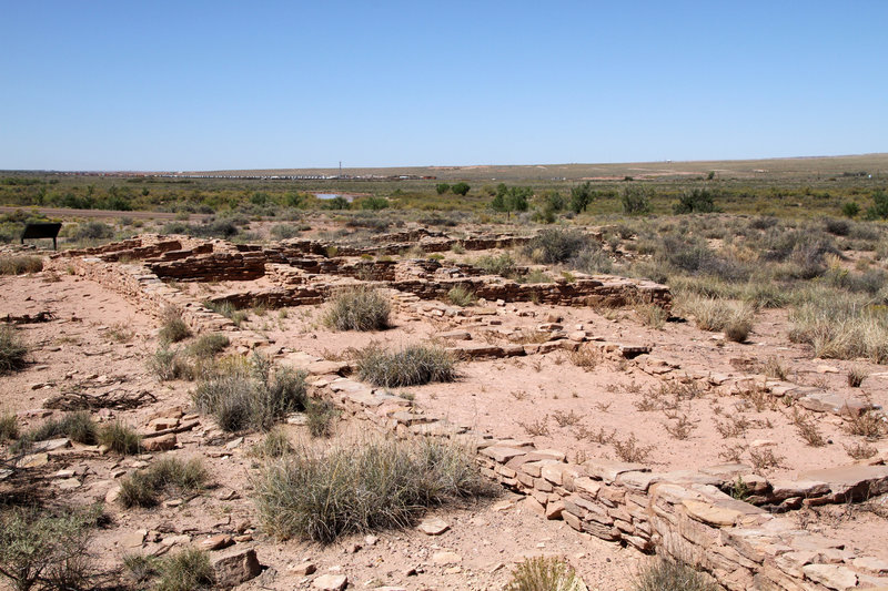 Remains of native buildings.