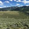 View of the Saddle Ridge Trail from the Aspen Grove connector trail off of Our Backyard Trail.