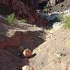 A view up the "canyon" towards Dead Man's Arch.