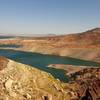 Lake Mead from above the south rim of the Paint Pots.