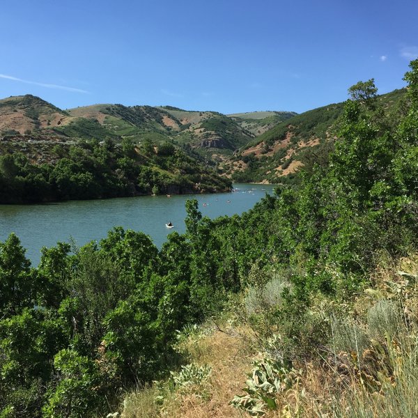 A view of the reservoir from the trail.