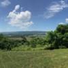 Panorama shot from the shady bench.