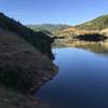 A view of the Skintoe Trail as it wraps around Causey Reservoir.