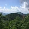 A view of the mountains seen along the trail.