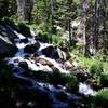 Waterfall enroute to the Cirque Lakes.